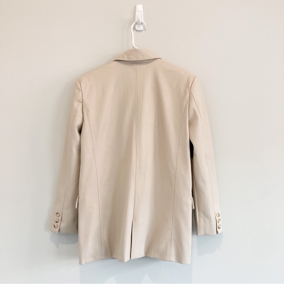 BLANKNYC Women’s Faux Leather Beige Blazer XS - Picture 6 of 9